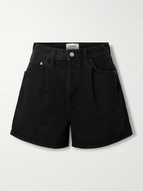Rhoda Pleated Organic Denim Shorts