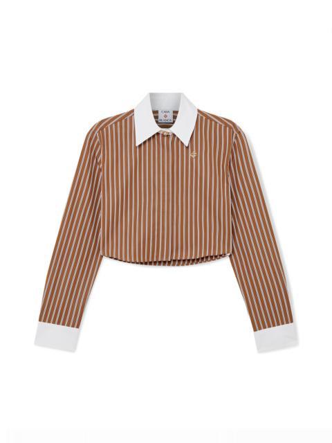 Stripe Cropped Long Sleeve Shirt | Casablanca Paris