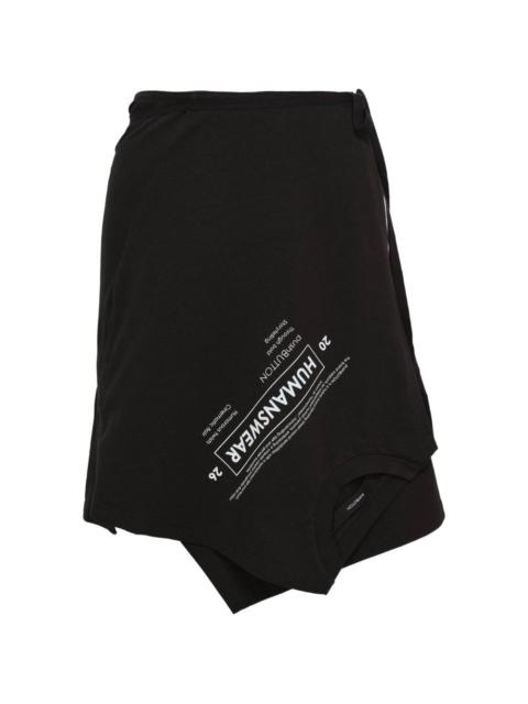 tie-waist mini skirt