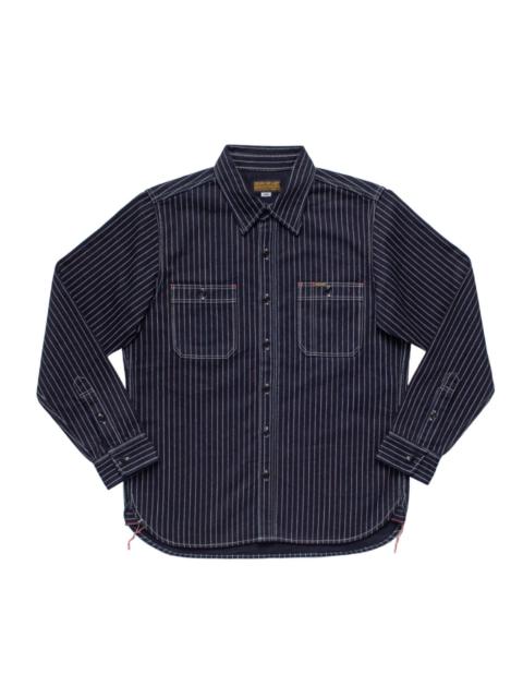 IHSH-266-IND 12oz Wabash Work Shirt Indigo With Black Buttons