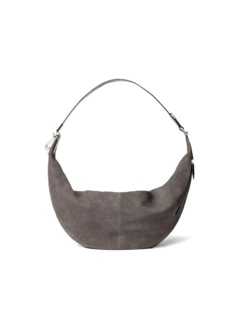 large suede shoulder bag