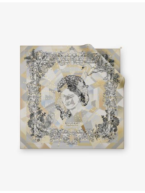 Polychroma Printed Square Silk-Twill Scarf