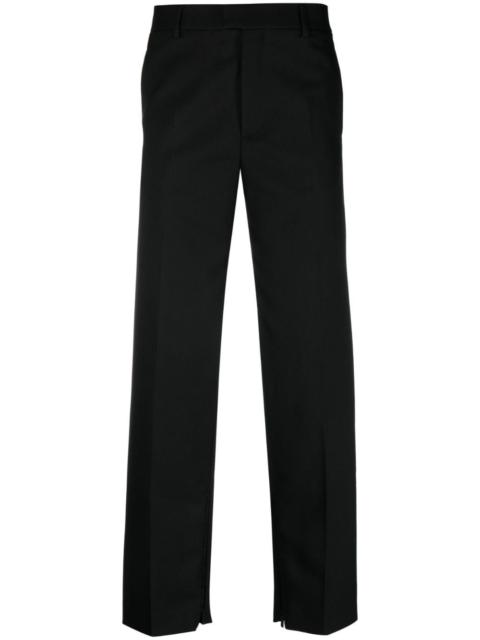 logo-embroidered tailored trousers