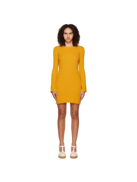 Yellow Flared Minidress
