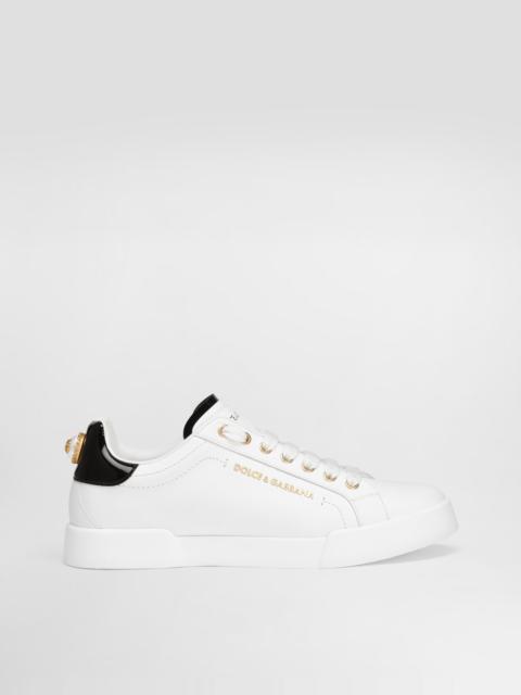 Calfskin nappa Portofino sneakers with lettering