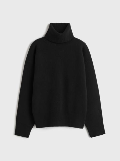 Double-knit turtleneck black