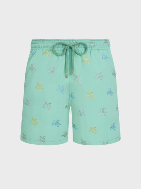 MEN EMBROIDERED SWIM TRUNKS MICRO TORTUES DIAGONALES - LIMITED EDITION
