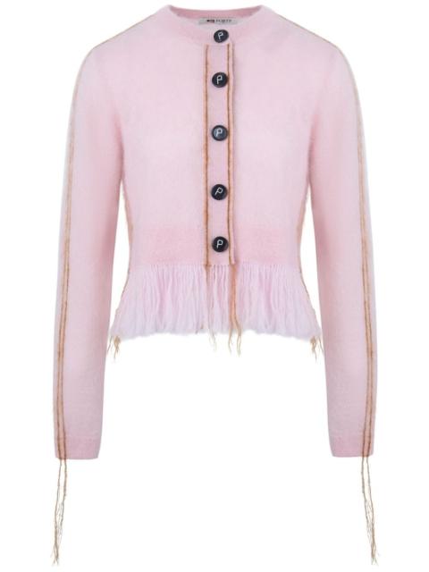 contrast-stitch cardigan