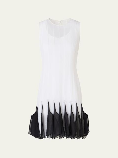 Seamed Silk Organza Sleeveless Mini Dress