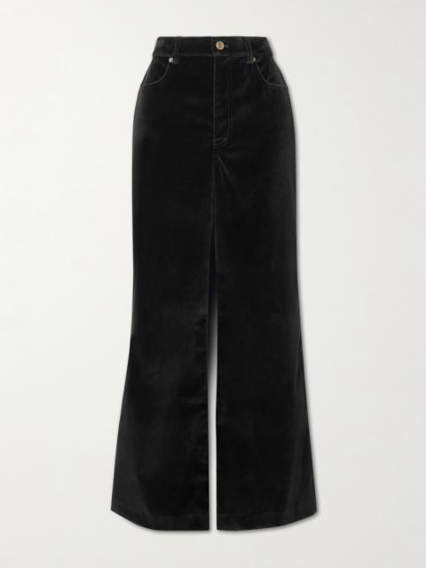 Cotton-velvet Wide-leg Pants