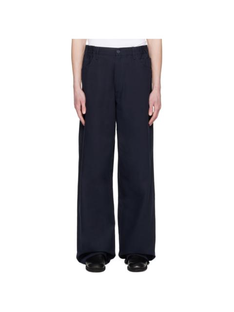 Navy Elasticized Trousers