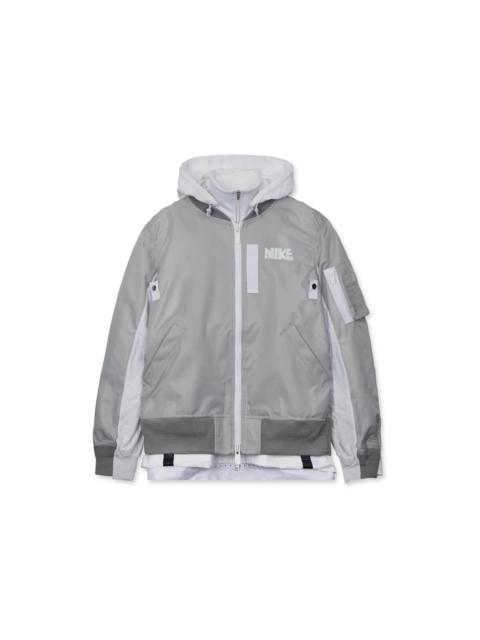 Nike x Sacai Layered Bomber Jacket Grey Fog (Womens)