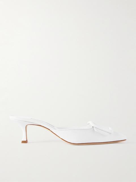 Maysale 50 Buckled Leather Mules