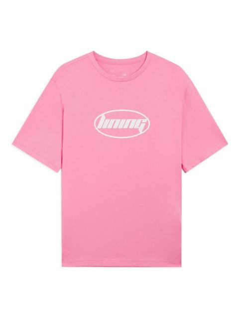 Li-Ning Fashion Logo T-shirt 'Pink White' AHSSA33-13