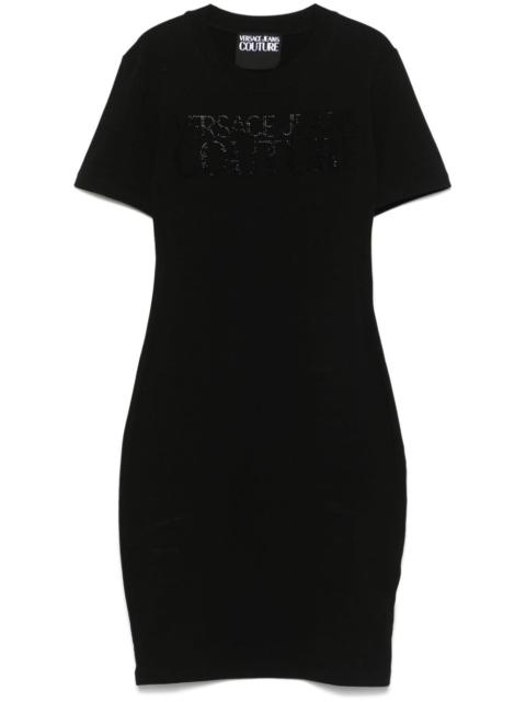 crystal institutional logo mini dress