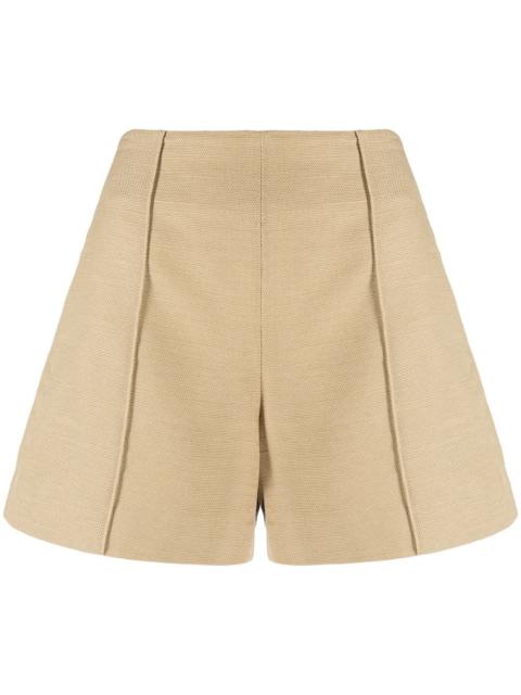 Sculptural panama shorts