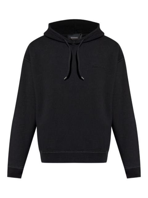 logo-embroidered hoodie