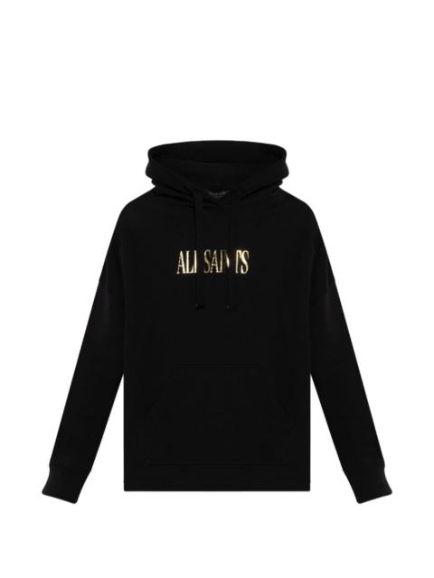 logo-print organic-cotton hoodie