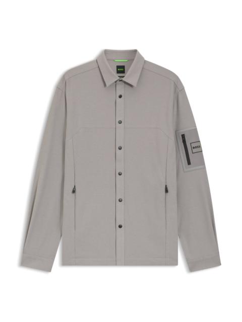 RELAXED-FIT OVERSHIRT IN WAFFLE FABRIC