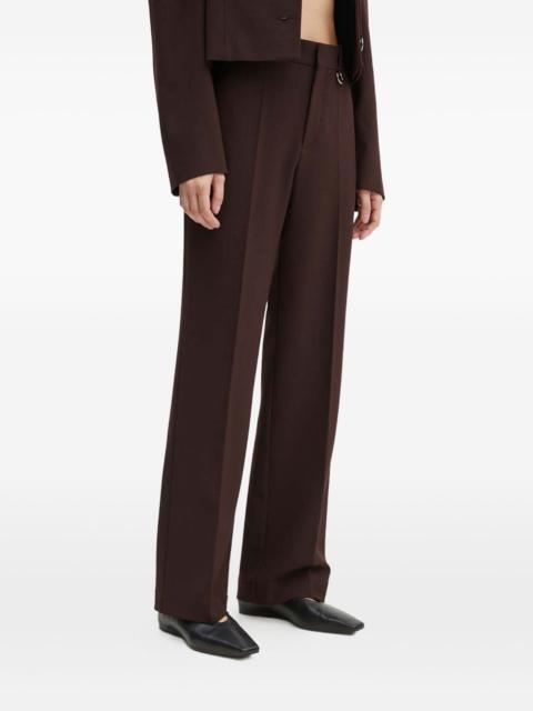 pinstripe ring-detail trousers