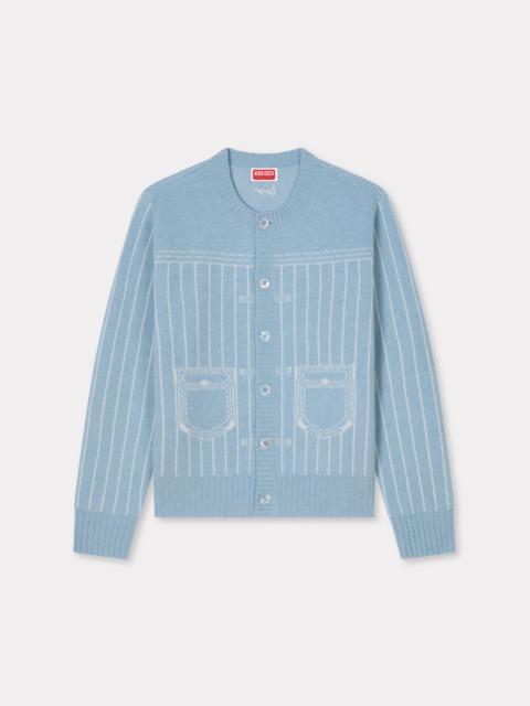 'KENZO Trompe L'oeil' cardigan in cotton wool