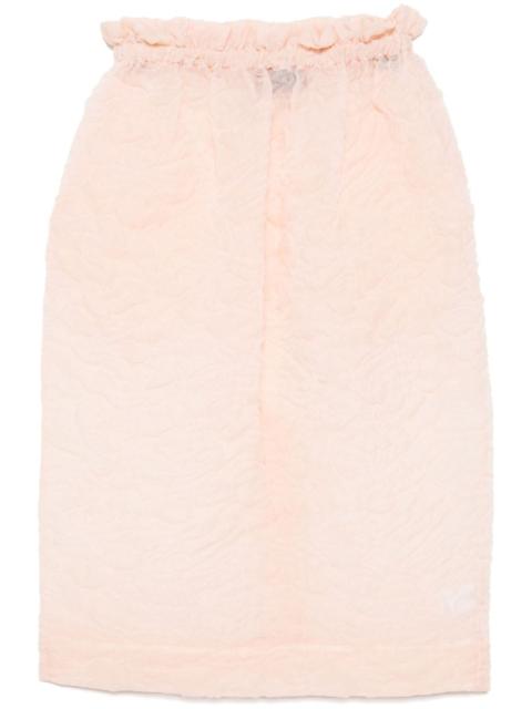 ruffle-waisted skirt