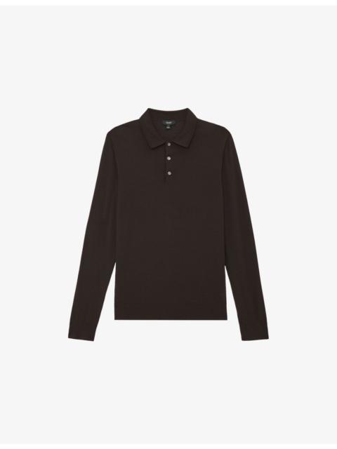 Trafford Long-Sleeved Wool Polo Shirt