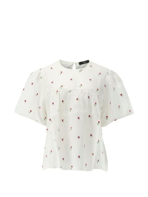 floral embroidered top