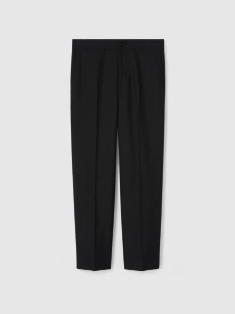 Wool blend twill pant with logo