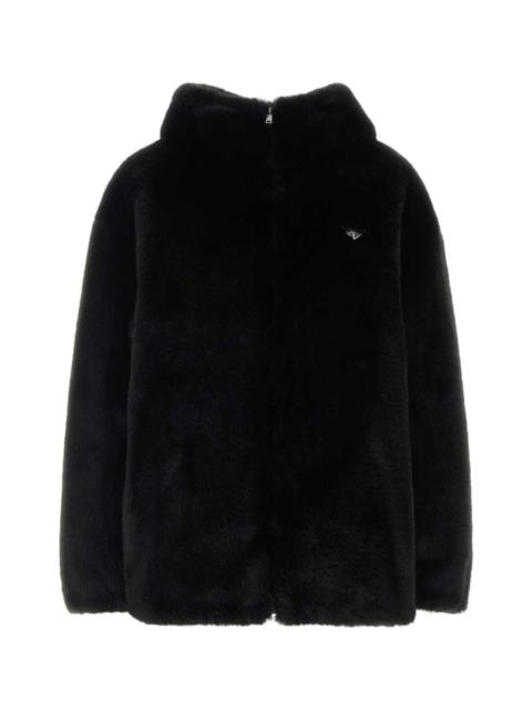 Black Eco Fur Reversible Jacket