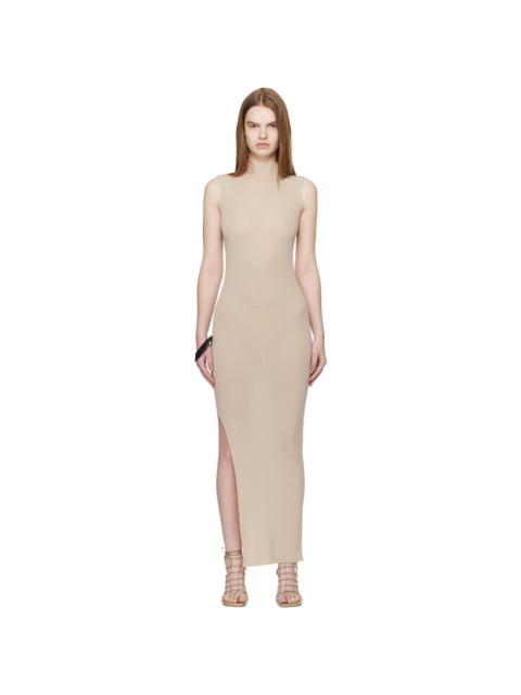 Beige Temple SL Turtle Midi Dress