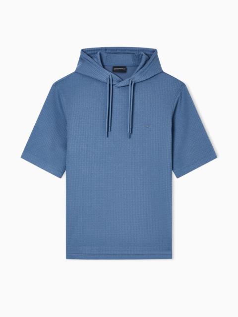 ASV LYOCELL-BLEND JACQUARD JERSEY HOODED SWEATSHIRT