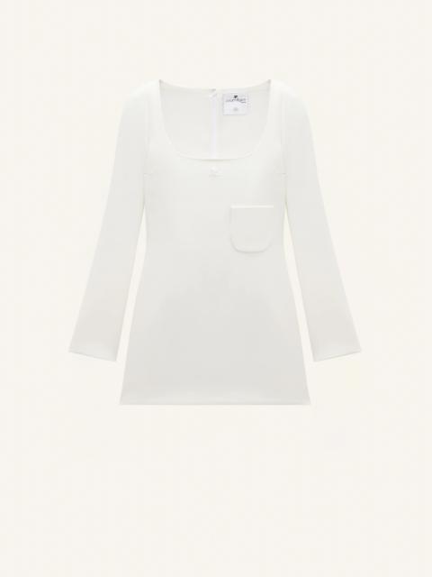 CREPE SINGLE POCKET MINI DRESS