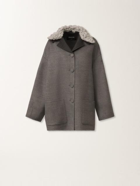 Double wool pea coat