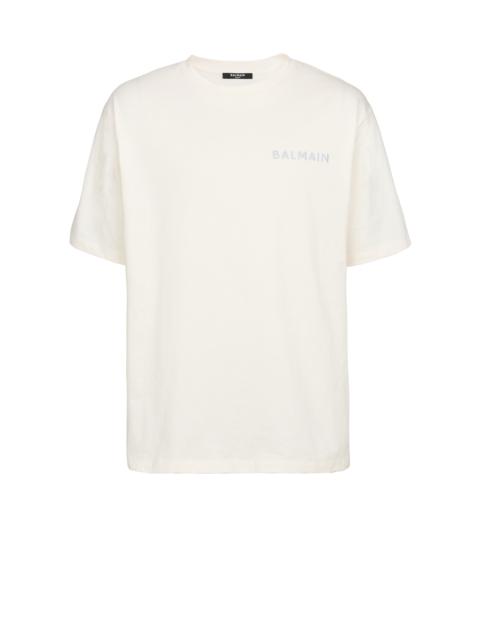 Cotton T-shirt with small Balmain Paris logo