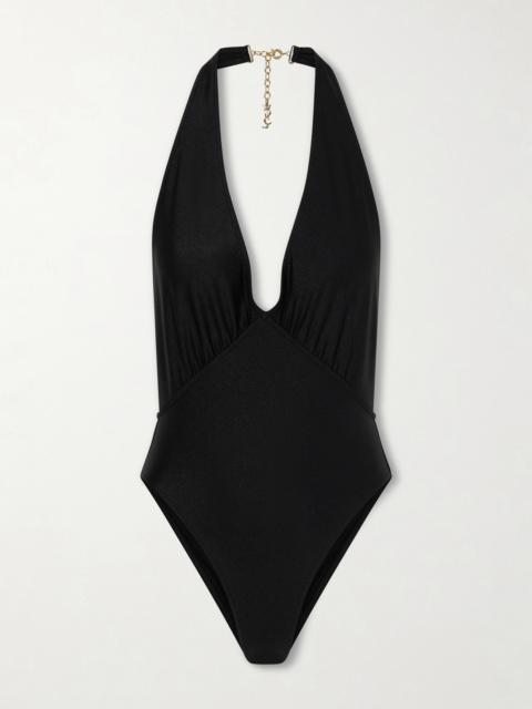Gathered Halterneck Swimsuit