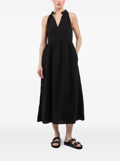 frill-neck sleeveless dress