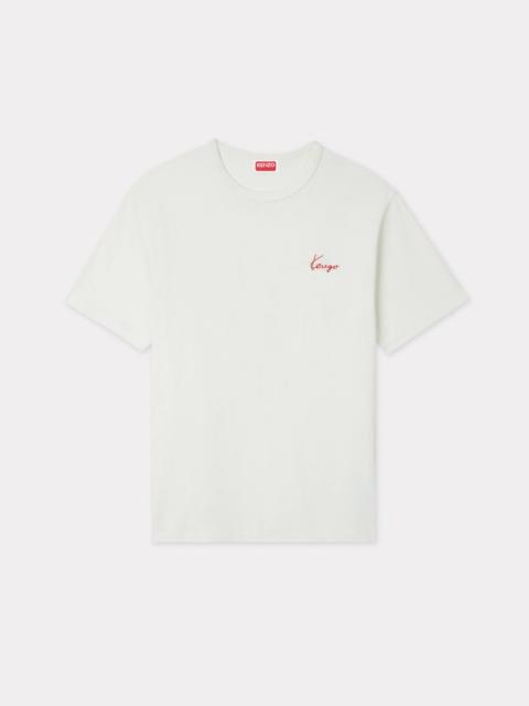 'KENZO Archive Rose' embroidered outlined T-shirt in cotton
