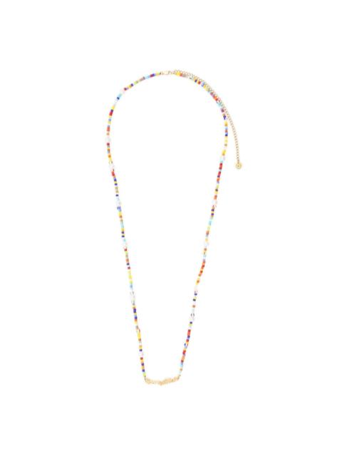 logo-lettering bead necklace