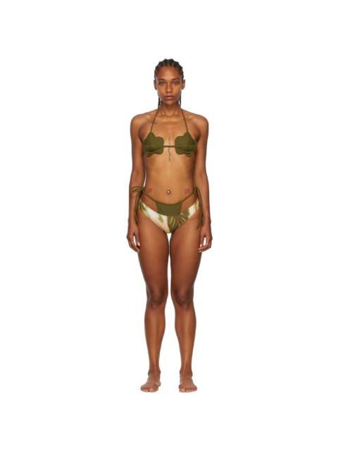 SSENSE Exclusive Khaki Recycled Nylon Bikini