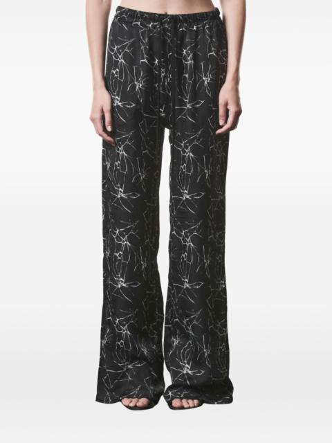 marble print trousers