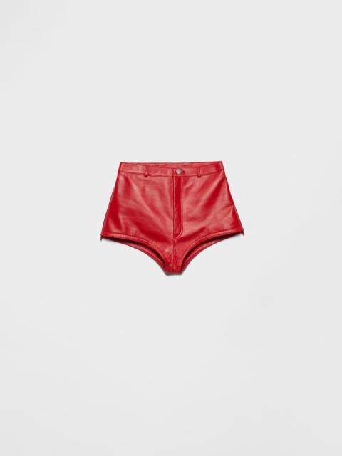 Nappa leather culottes