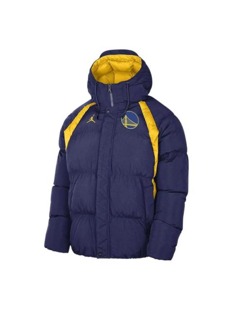 Air Jordan Golden State Warrirors Courtside Statement Edition Jacket 'Blue Yellow' DN9773-421