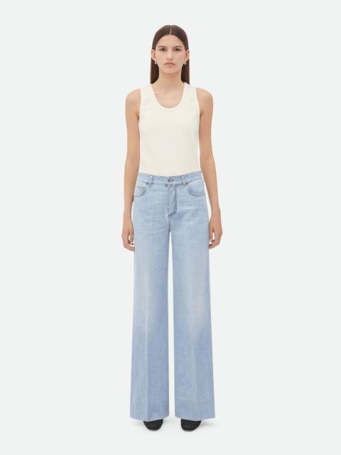 Light Bleached Wide Leg Denim