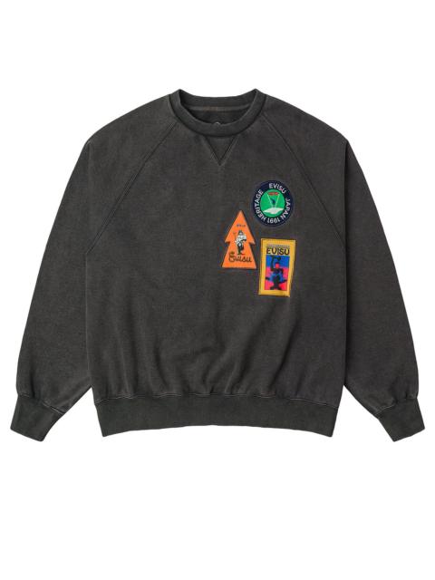 American "Ebisu" Patch and Seagull Embroidery Relax Fit Sweatshirt