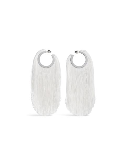 FRINGED HOOP EARRINGS