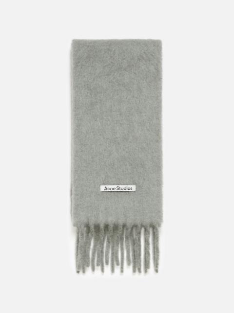 Mohair logo scarf - Grey