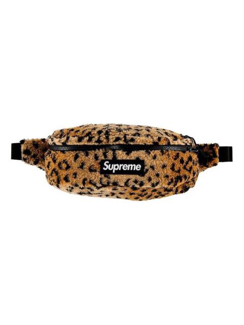 Supreme Leopard Fleece Waist Bag 'Brown' SU3439