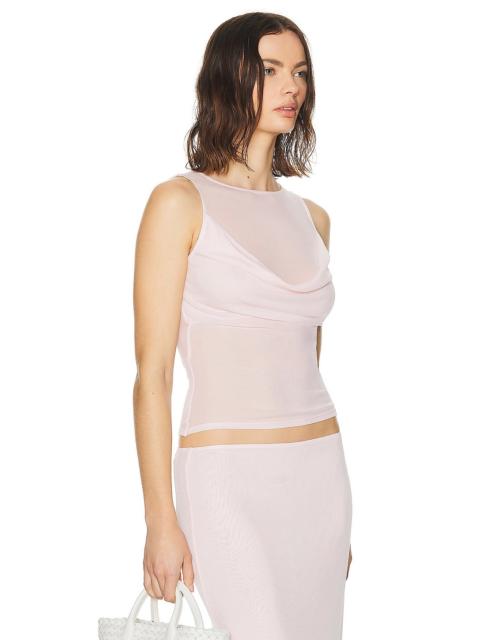 Sheer Knit Draped Top