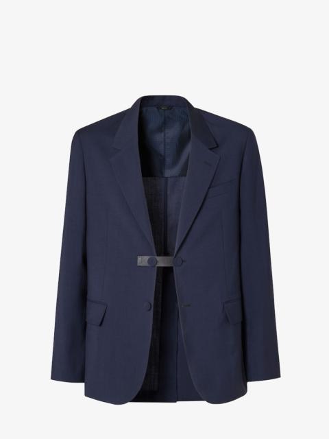 Jacket Dark blue wool canvas blazer